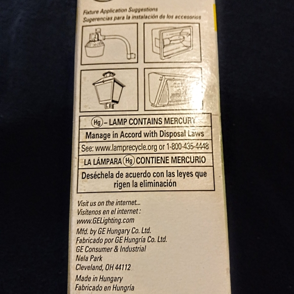 GE Lucalox 50 High Pressure Sodium Electric Bulb - Picture 5 of 6